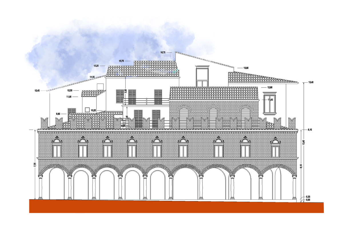 Progetto di resaturo per il Palazzo Lorentz di Ascoli Piceno dello studio di architettura ed ingegneria Incaini