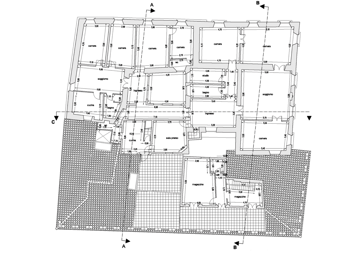 Progetto di resaturo per il Palazzo Lorentz di Ascoli Piceno dello studio di architettura ed ingegneria Incaini